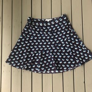 LOFT Plum Floral Skirt